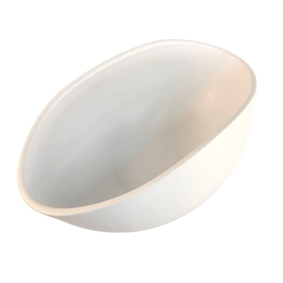 Ceramic White Oval Bowl By Kents Bromeliad Nursery 6"x8"x4" Decorative Vase - Picture 2 of 11